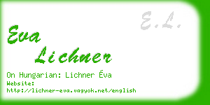 eva lichner business card