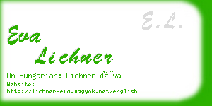 eva lichner business card